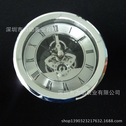 钟表厂家供应透视钟机芯 不锈钢透视钟头批发订做 镶钻款透视钟头